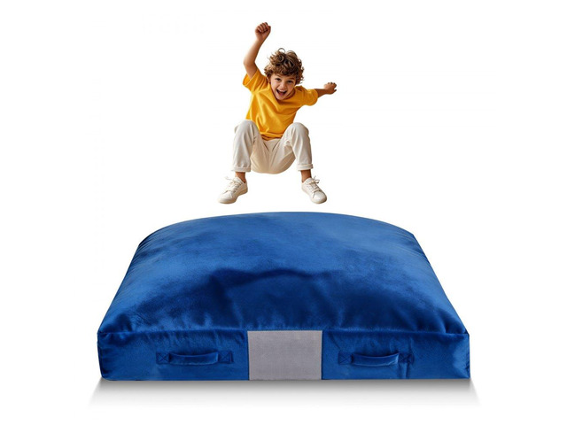 Vevor Crash Pad, 5 x 5 ft Crash Pad for Kids Sensory with Foam Blocks and Washable Cover, Giant Pillow Mat Large Soft Foam Landing Zone, Sensory...