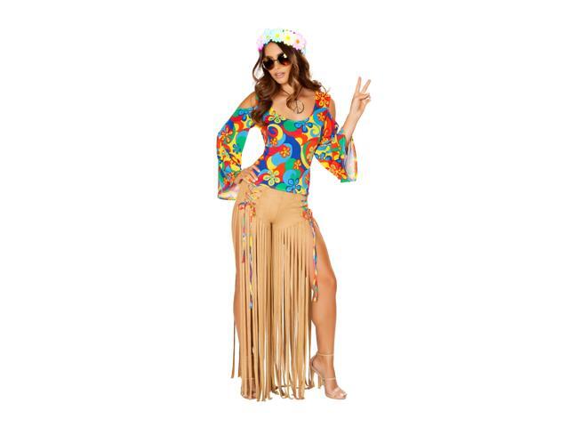 Roma Costume 2pc Hippie Princess, Multi/Honey, Small