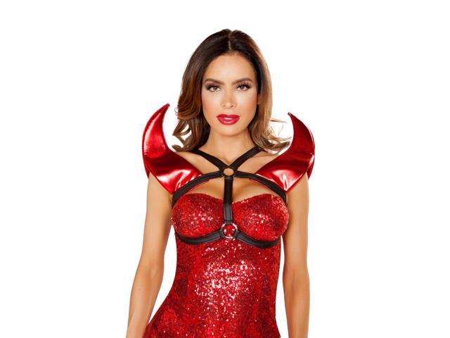 Roma Costume Horn Holster, Black/Red, One Size