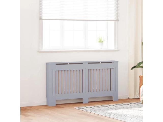 vidaXL Radiator Cover 2 pcs Grey 59.84 x 7.48 x 32.09 in