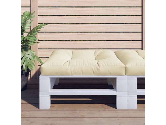 vidaXL Pallet Cushion Cream 100% polyester 27.6 in x 27.6 in