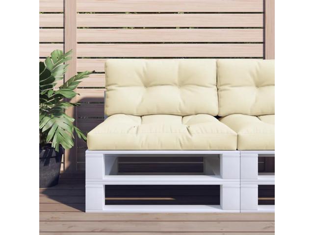 vidaXL Pallet Cushion Cream Fabric (100% polyester) Medium