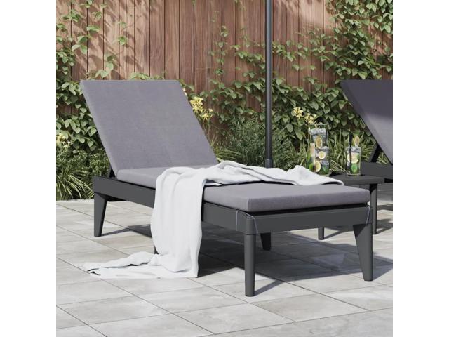 vidaXL Sun Lounger Anthracite Polypropylene Standard size for sun loungers