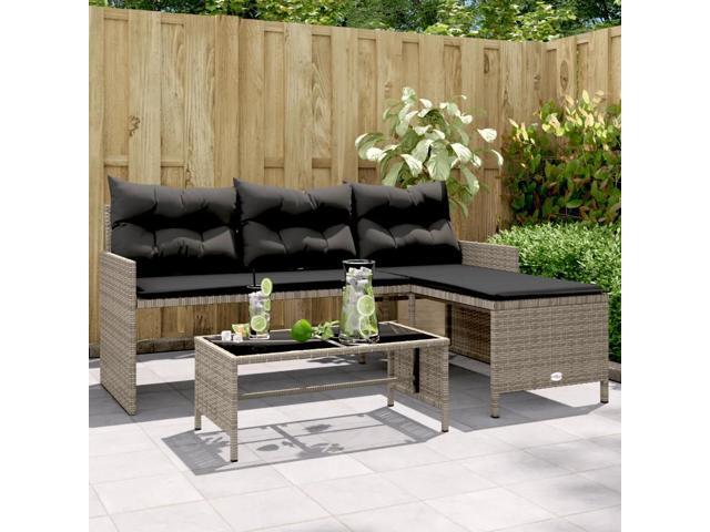 vidaXL Garden Sofa Removable Covers Garden Sofa Contemporary Durable