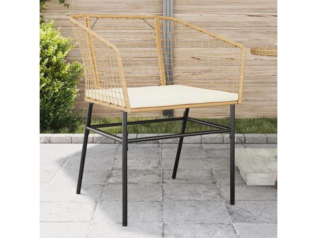 vidaXL Garden Chair Brown PE rattan Standard Ergonomic Garden Chair