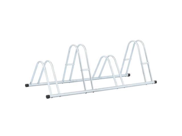 vidaXL Bicycle Stand for 4 Bikes Floor Freestanding Galvanized Steel