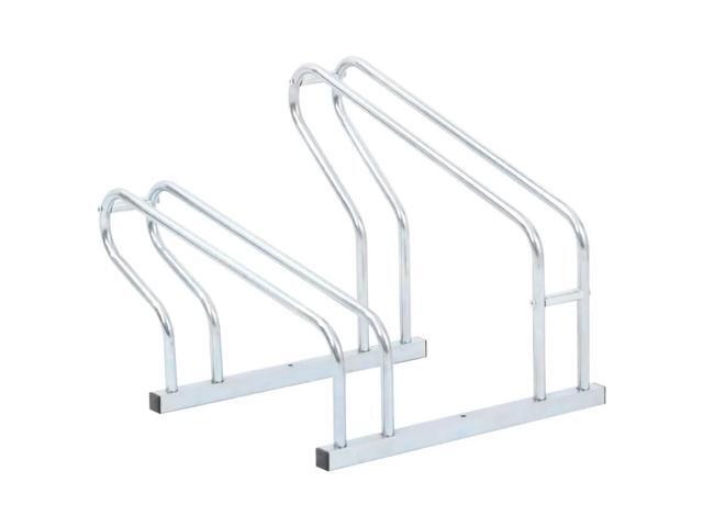 vidaXL Bicycle Stand for 2 Bikes Floor Freestanding Galvanized Steel