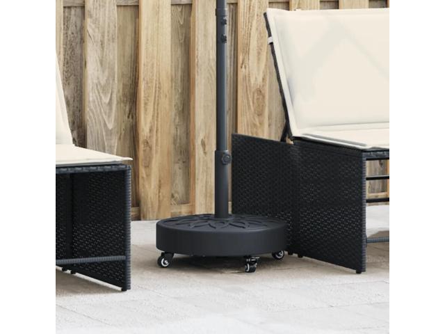 vidaXL Parasol Base Black Polyethene and Concrete Large
