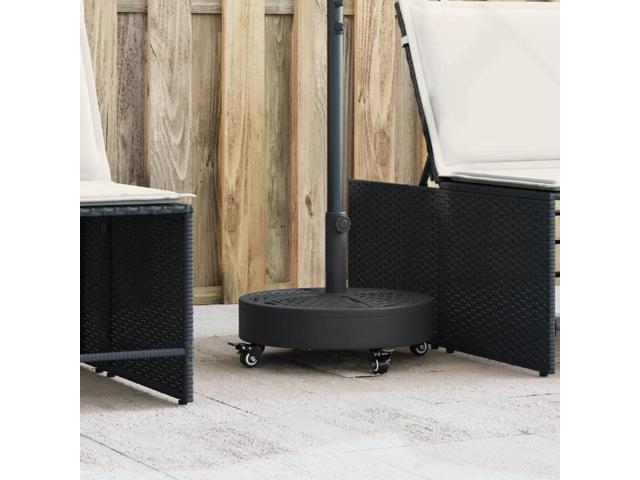 vidaXL Parasol Base Black PE (Polyethylene) Standard Parasol Base Size