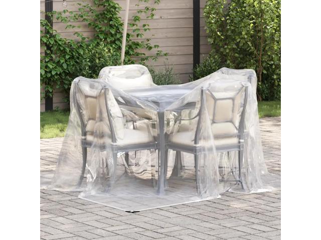 vidaXL Clear Tarpaulin with Eyelets 6.6x9.8' Polyethylene