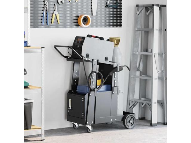 vidaXL Welding Trolley Black 91 x 47 x 96 cm Steel