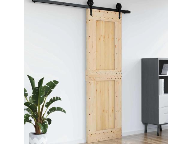 vidaXL Door NARVIK Natural 27.56 x 82.68 in Solid Pine Wood