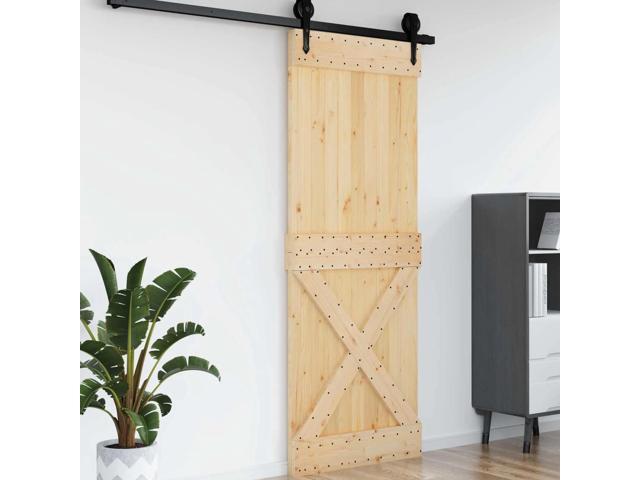 vidaXL Door NARVIK Natural 33.46 x 82.68 in Solid Pine Wood