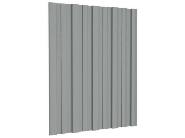 vidaXL Roof Panel 36 pcs Grey 23.62 x 17.72 in Galvanised steel
