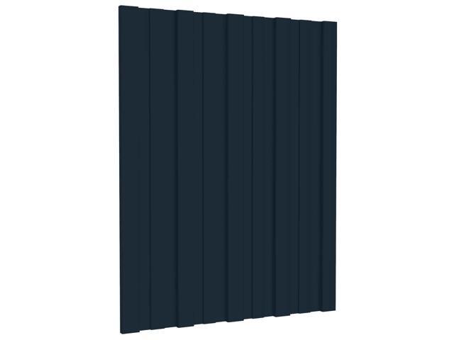vidaXL Roof Panel 12 pcs Anthracite 23.62 x 17.72 in Galvanised steel