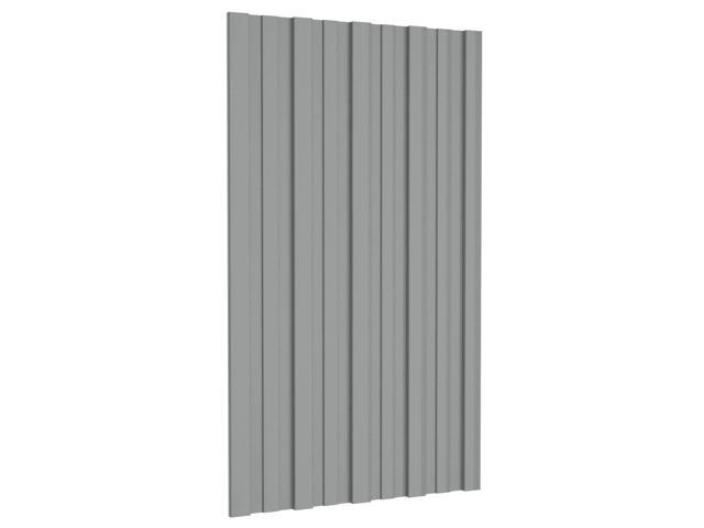 vidaXL Roof Panel 36 pcs Grey 31.50 x 17.72 in Galvanised steel