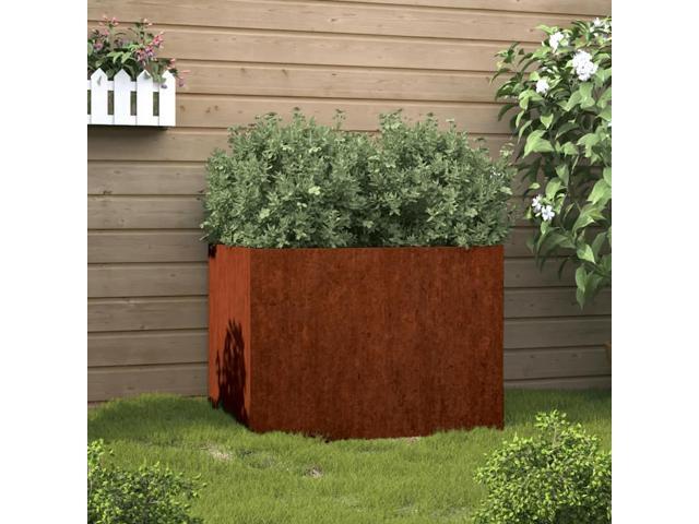 vidaXL Planter Rusty Corten steel Medium Decorative Inlays Planter