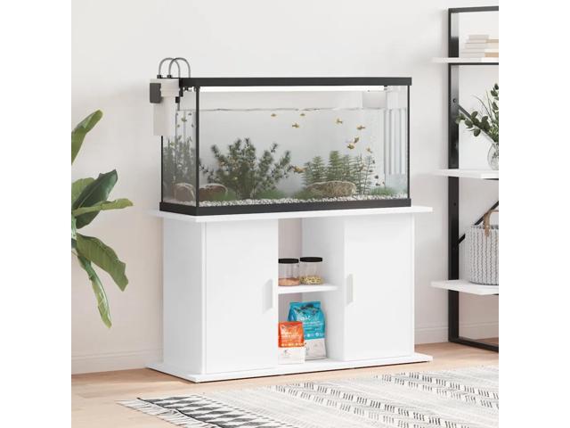 vidaXL Aquarium Stand White Engineered wood 39.8 x 16.1 x 22.8 in Sleek