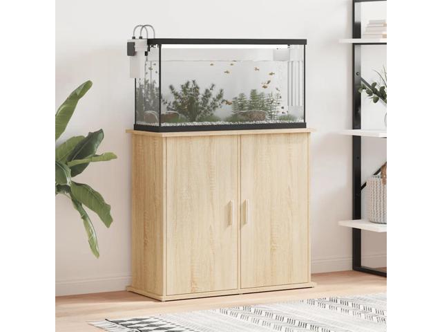 vidaXL Aquarium Stand Sonoma oak Engineered wood Medium Aquarium Stand