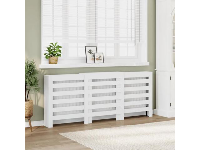 vidaXL Radiator Cover White 80.7x8.5x32.9' Engineered Wood