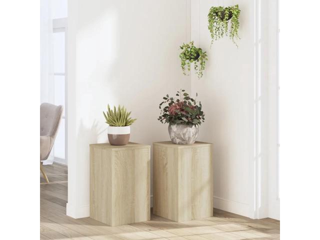 vidaXL Plant Stand Set of 2 Sonoma Oak Engineered Wood Medium