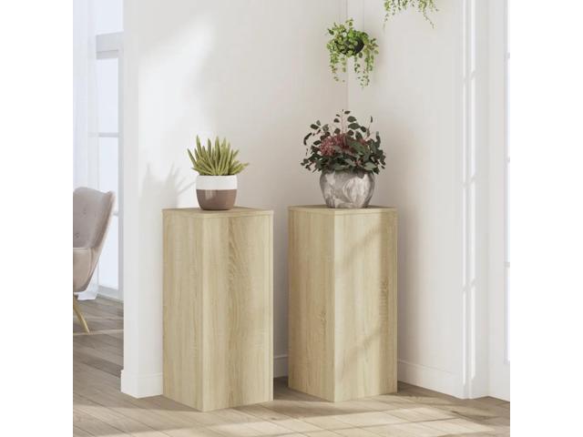 vidaXL Plant Stand Set of 2 Sonoma oak Engineered wood