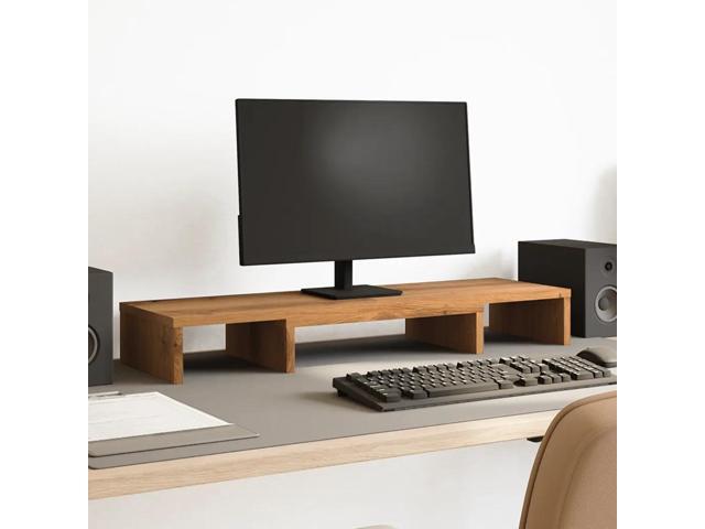 vidaXL Monitor Stand Riser Adjustable Artisian Oak 31.5x9.4x4.1' Engineered Wood