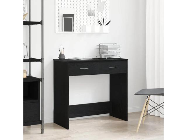 vidaXL Desk Black Oak 31.50 x 15.75 x 29.53 in Engineered Wood