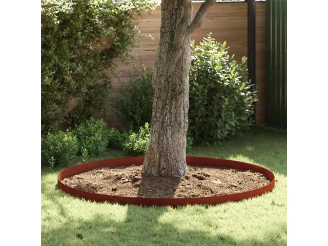 vidaXL Lawn Edging Rusty 450 x 0.05 x 15 cm Weathering Steel