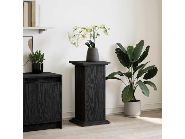 vidaXL Display Stand Black Oak 31 x 30 x 60 cm Engineered wood