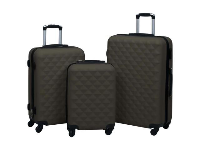 vidaXL Hardcase Trolley Set 3 pcs Anthracite ABS