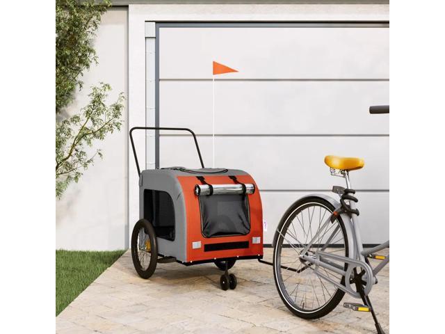 vidaXL Pet Bike Trailer Collapsible Pet Bike Trailer Rectangular