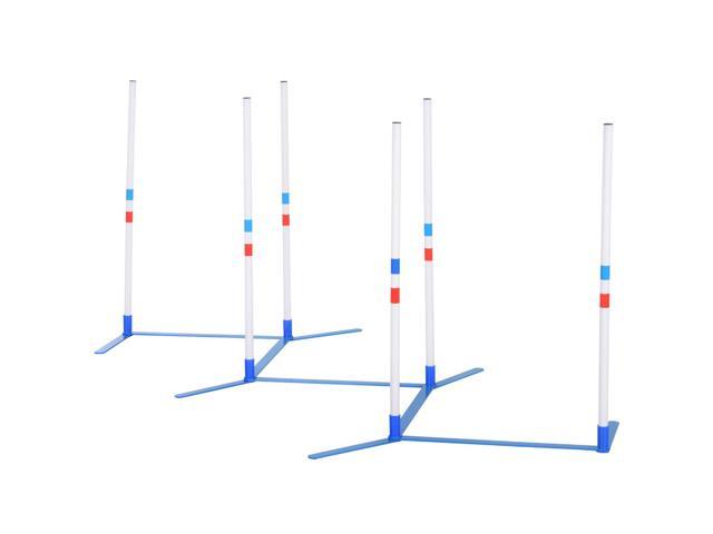 Aosom Dog Agility Equipment Dog Weave Pole Set Agility Starter Kit Pet Outdoor Exercise Training Set