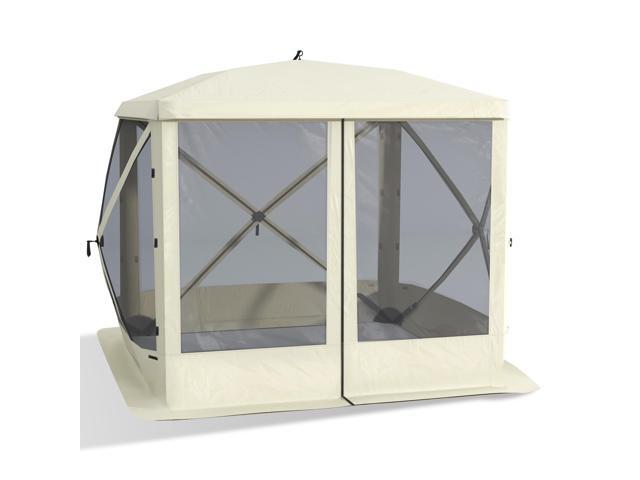 Aosom Pop Up Camping Canopy Gazebo Screen Shelter Tent with Single Person Easy Set-Up, Ventilating Mesh, Portable Carry Bag for Outdoor Camping...