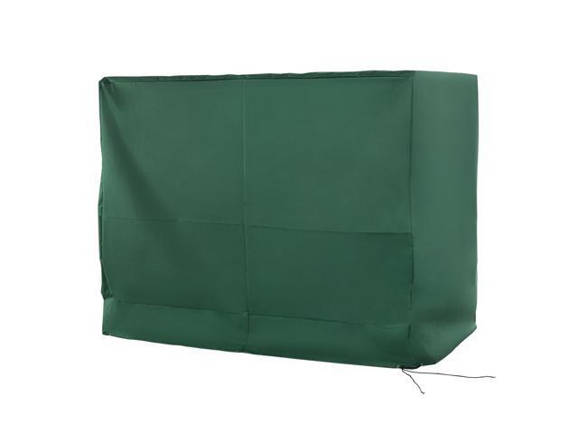 Aosom 600D Oxford 3-Seater Patio Swing Cover Outdoor Swing Chair Cover Rain Protection Waterproof Anti-UV, Dark Green
