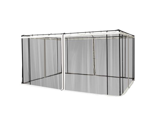 Aosom 9.84' x 13.1' Gazebo with Netting, Universal Size, Canopy Tents with Zippers, black rings, high-quality polyester, Washable, (Sidewall Only)...