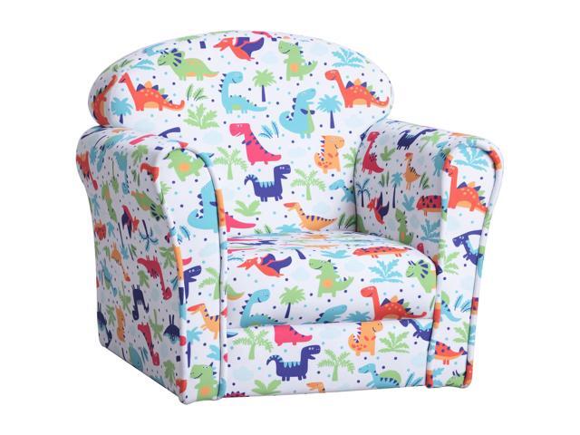 AosomQaba Kid's Sofa Armchair with Dinosaur Design and Thick Padding