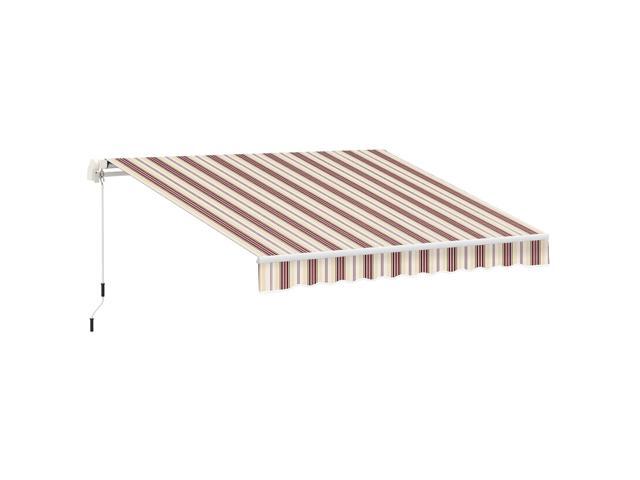 Aosom 10' x 8' Retractable Awning, Patio Awnings, Sunshade Shelter w/ Manual Crank Handle, UV & Water-Resistant Fabric and Aluminum Frame for Deck,...