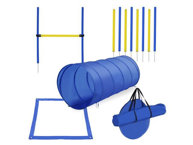 Aosom Backyard Competitive Dog Agility Training Kit Obstacle Course Equipment