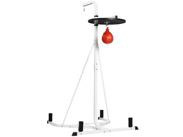 AosomSoozier 2 in 1 Punching Bag Stand, Adjustable Height Heavy Bag Stand with Weighted Base and Speed Bag, Freestanding for Home Gym