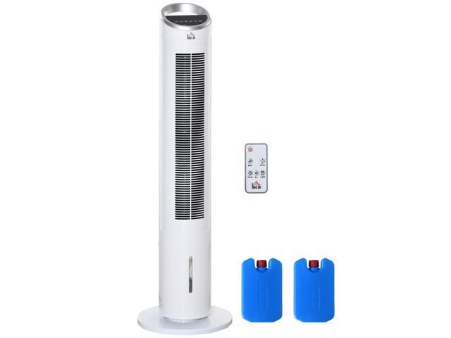 Aosom 40' Portable Oscillating Air Cooler Fan for Home Office, 3-In-1 Standing Ice Floor Fan with Humidifier, 3 Modes, 3 Speeds, 8H Timer, Remote,...
