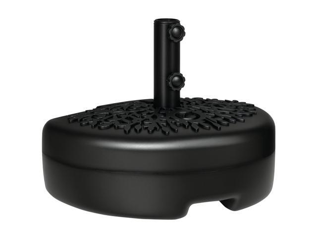 Aosom Half Round Umbrella Base, Sand or Water Filled Half Patio Umbrella Stand Holder for Lawn, Deck, Backyard and Garden, 40lb Capacity Water or...