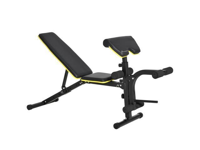 AosomSoozier Adjustable Workout Bench with Leg Extension and Curl, Ergonomic Foam, Dumbbell Bench for Home, Comfortable Padding, Exercise Bench...