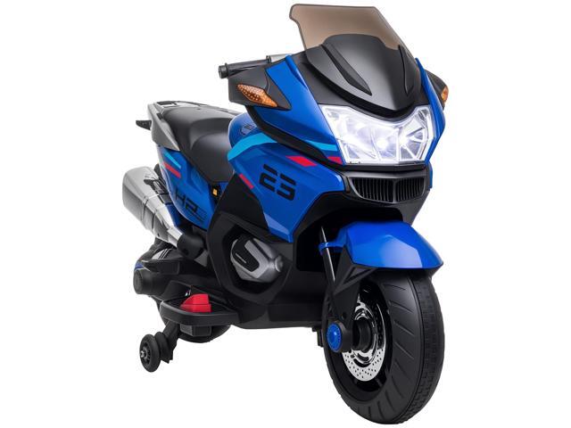 AosomAosom 12V Kids Electric Motorcycle with Training Wheels, Battery Power Ride on Motorbike, High-Traction at 3.7 Mph Top Speed, with Light...