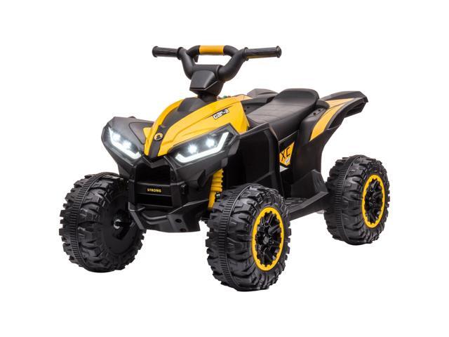 AosomAosom 12V Kids ATV Quad Car with Forward & Backward Function, Four Wheeler for Kids with Wear-Resistant Wheels, Music, Electric Ride-on ATV...