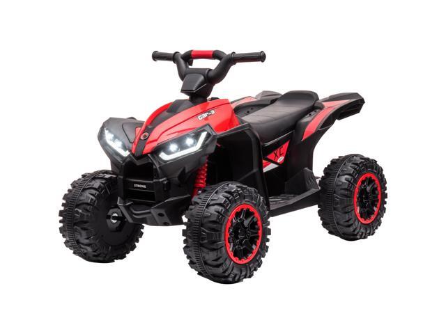 AosomAosom 12V Kids ATV Quad Car with Forward & Backward Function, Four Wheeler for Kids with Wear-Resistant Wheels, Music, Electric Ride-on ATV...