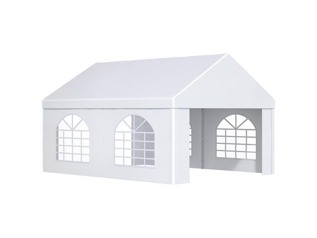 Aosom 13 x 16.5 ft Heavy Duty Party Tent Outdoor Gazebo Wedding Tent Event Shelter Carport BBQ with Removable Sidewalls & Windows, Outside...