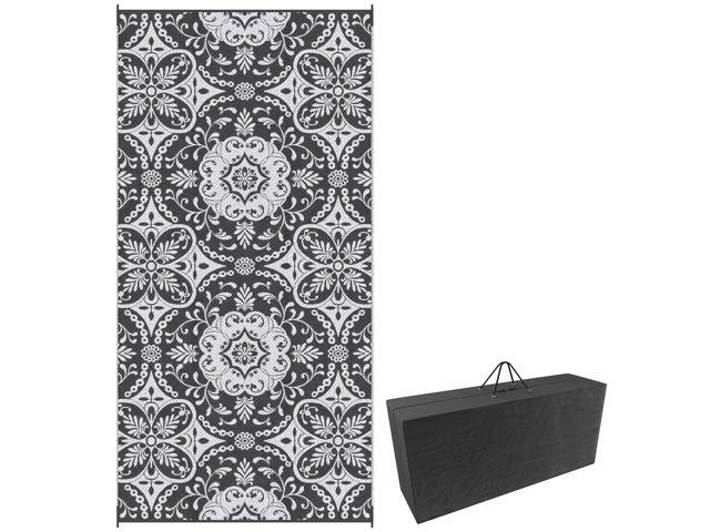 Aosom Outdoor Rug for Patio, 9' x 18' Waterproof Large Mat, Reversible Plastic Straw Rug for Decor, Portable Outside RV Camping Area Carpet Mat for...