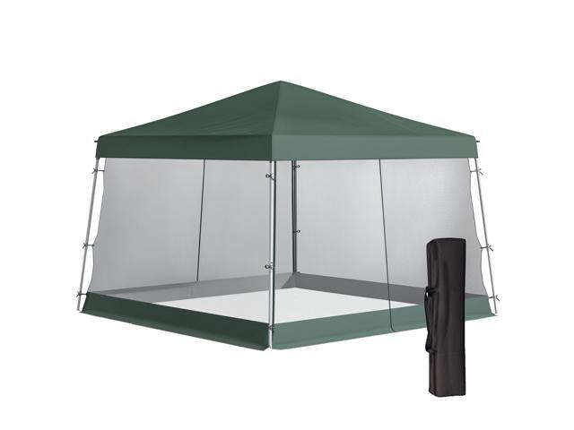 Aosom Slant Leg Pop Up Canopy Tent with Netting and Carry Bag, Instant Sun Shelter, Tents for Parties, Height Adjustable, for Outdoor, Garden,...