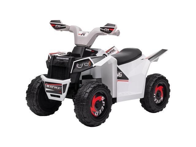 AosomAosom 6V Electric Toy Car with Forward Backward, Wear-Resistant Wheels for Ages 18-36 Months, White